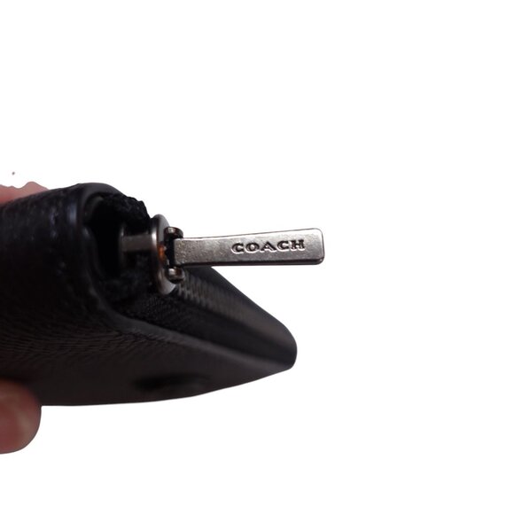 NWT Coach 3In1 L Zip Crossgrain Leather Wallet Black Credit Card Luxury CJ882 - Picture 12 of 13